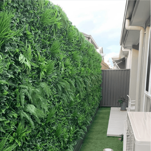 Green Tropics Artificial Vertical Garden Green Wall Panel 40×40in 11 SQ FT – UV Resistant – Commercial Grade