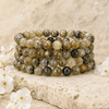 Green Tourmaline Round Beads Bracelet, Gemstone Bracelet