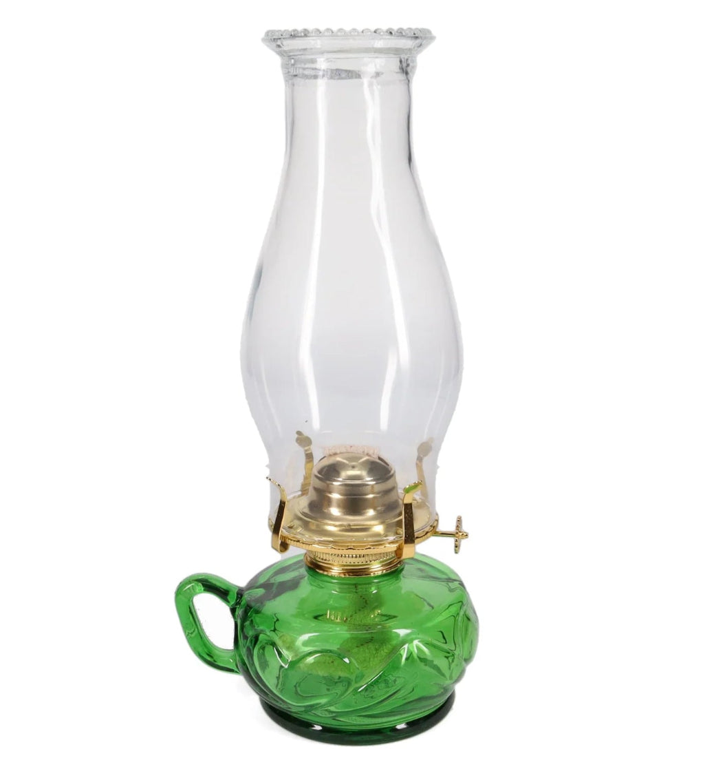 Green United Hearts Finger Lamp with Brass Plated Hardware