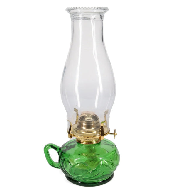 Green United Hearts Finger Lamp with Brass Plated Hardware