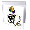 TNMGraphics Parties - Mardi Gras Mask and Beads - Greeting Cards - 12 Greeting Cards with envelopes