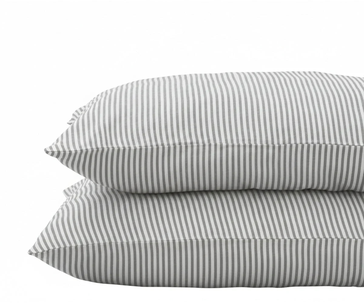 Striped Pillow cases - Grey