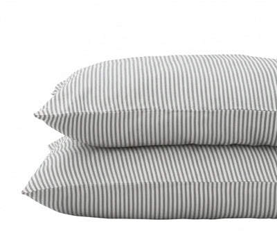 Striped Pillow cases - Grey