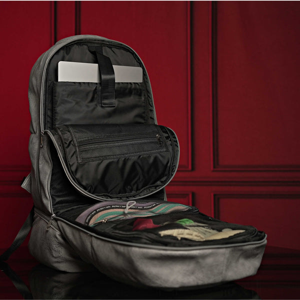 Grey Leather Carry-On Patented Backpack (Only 300 Made) Sole Premise