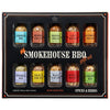 Smokehouse BBQ Gourmet Grilling Spice Set | 10-Set | Glass Bottle Seasonings, Grill Seasoning Flavors Include Caribbean, Jamaican Memphis, Jalapeno Rub, Montreal, Cajun Chili Garlic & More