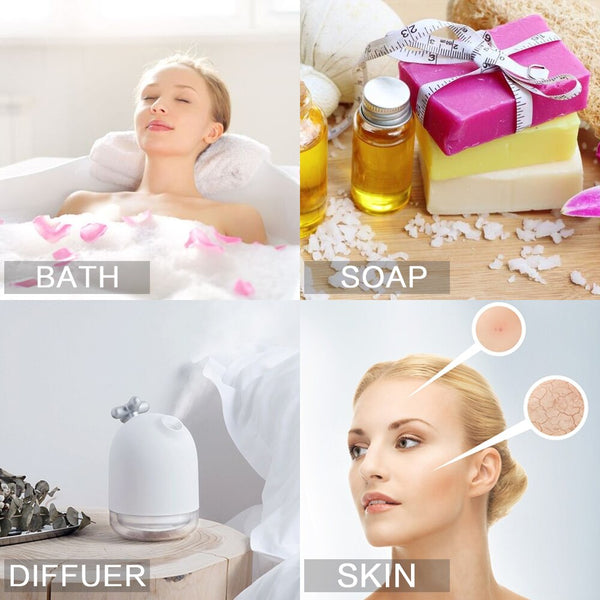 PHATOIL 37pcs/Set Essential Oils 10ML Sandalwood Cinnamon Cedarwood Camphor Tea tree Frankincense Juniper Black Pepper Cypress