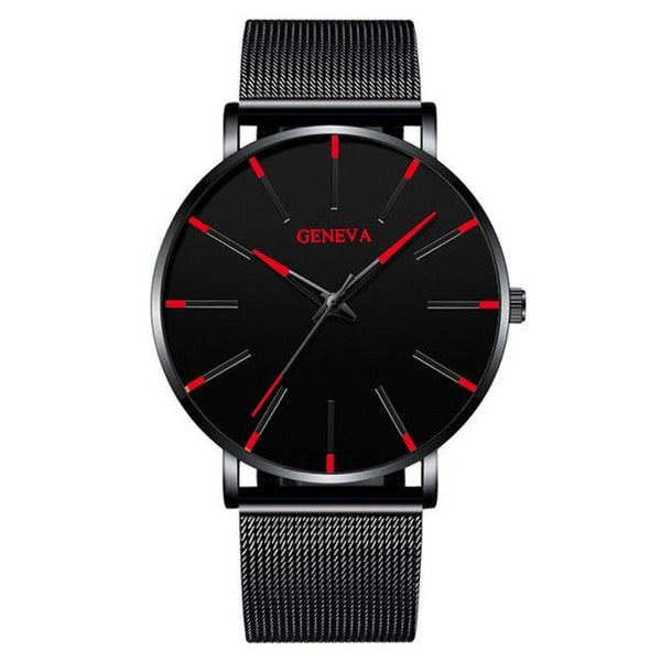 Minimalist Men's Fashion Ultra Thin Watch Simple Men Business Stainless Steel Mesh Belt Quartz Watch Relogio Masculino