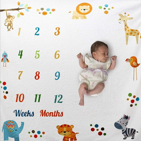 Newborn baby Monthly Growth  Blanket Photography Props Background Cloth For Baby
