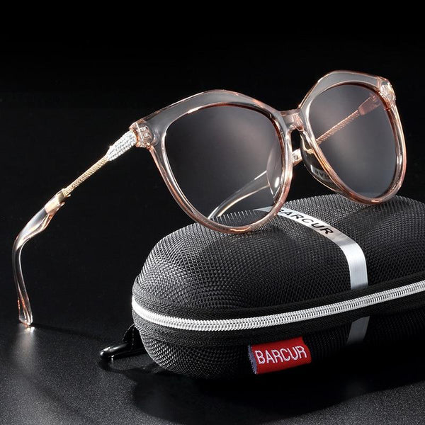 Polarized Cat Eye Sunglasses Women Gradient Round Sun glasses for Women oculos lunette de soleil femme
