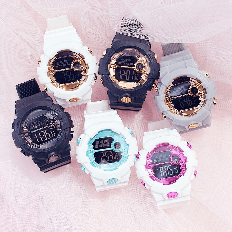 Electroic Shock Digital Watch Unisex Sports Waterproof  Watch With LED Colorful Mode Wristwatch For  Men and woman
