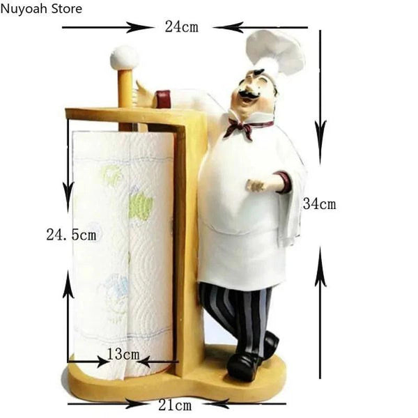 Resin Kitchen Paper Towel Holder Creative Household Paper Roll Holder Vertical Chef Paper Towel Holder Toilet Paper Towel Tube DSers Fulfillment