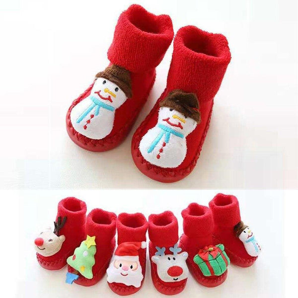 Baby Socks Christmas Newborn For Baby Boys/Girls Christmas Floor Socks Anti-Slip Baby Step Socks For Baby Kids