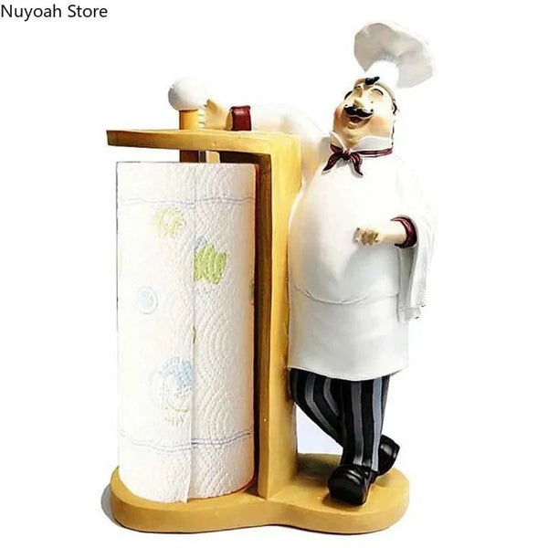 Resin Kitchen Paper Towel Holder Creative Household Paper Roll Holder Vertical Chef Paper Towel Holder Toilet Paper Towel Tube DSers Fulfillment