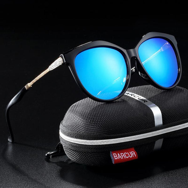 Polarized Cat Eye Sunglasses Women Gradient Round Sun glasses for Women oculos lunette de soleil femme