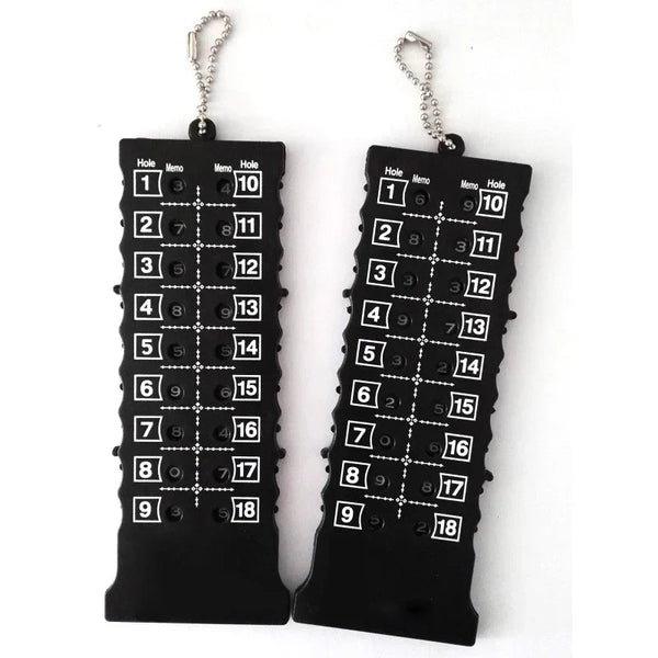 18 Holes Golf Stroke Counters Outdoor Golf Stroke Putt Score Card Score Counter With Key Chain Black