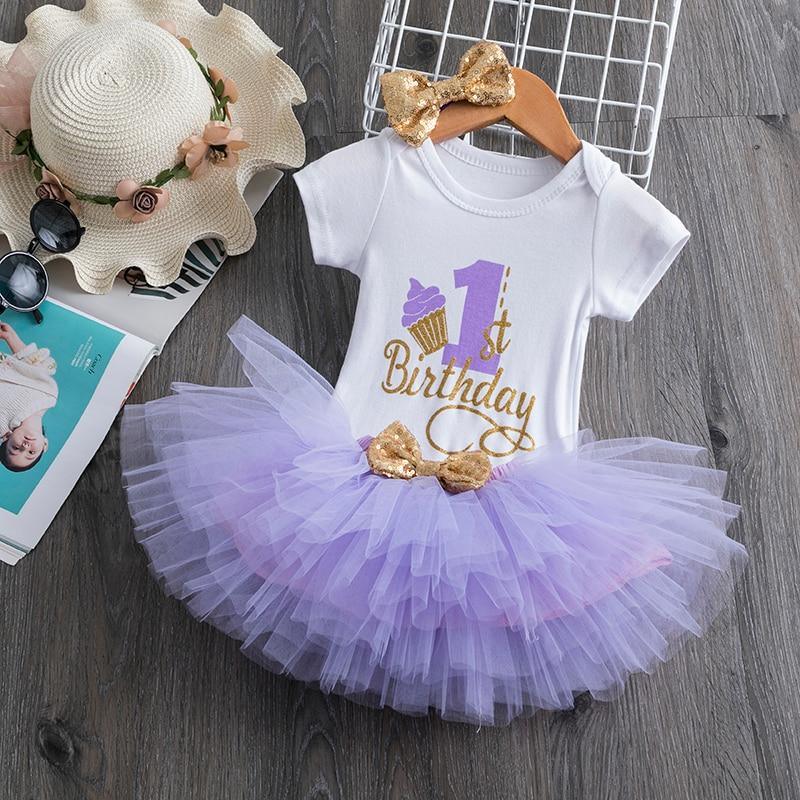 Modern Unicorn Baby Kids 1st year Girls Dress For Birthday Party Outfits Infant Princess Girls Clothes 12 Months Kids