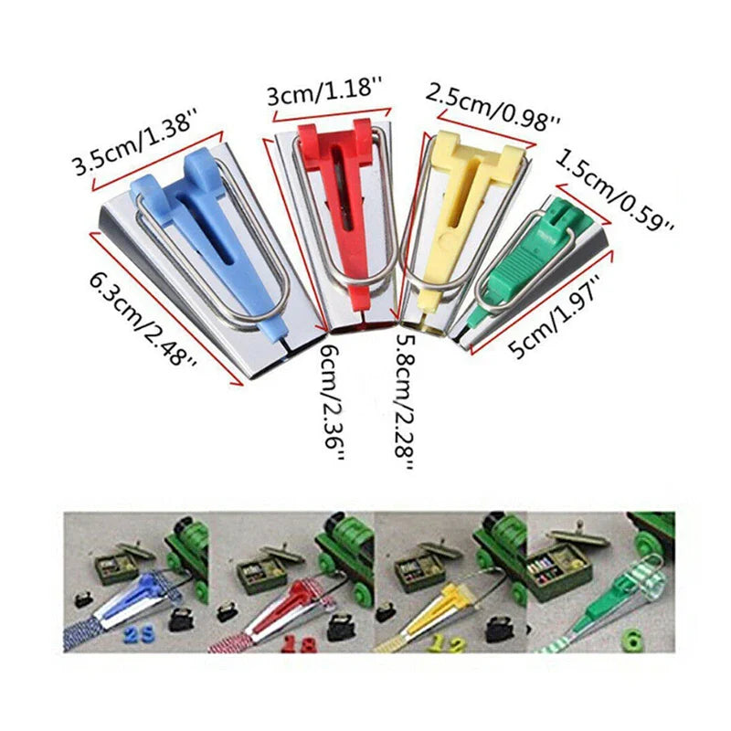 16pcs Household Electric Sewing Bias Tape Machine Kit Fabric Bias Binding Tape Suits DIY Sewing Tools