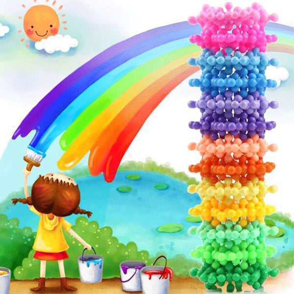 200 Pieces 3D Interlocking Building Blocks STEM Toy