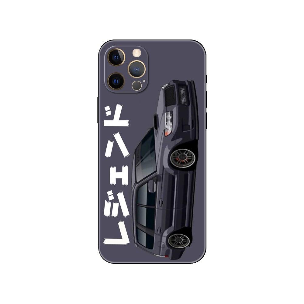 Black Phone Case Mask  for iphone 5 5s se 2020 6 6s 7 8 plus x 10 XR XS 11 12 mini pro MAX Back Cover Sports Car Transparent Phone Case Silicone Back Cover For iPhone