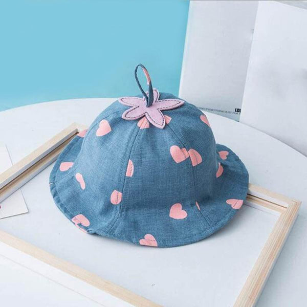 Lovely Baby Hat Soft Cotton Bucket Hat For Baby Boys and Girls Cartoon Bear Star Prints Cap Kids Fishing Hat