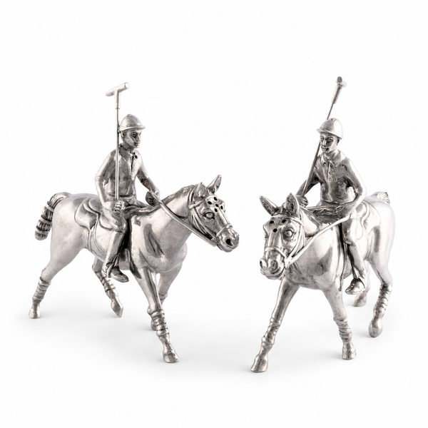 Pewter Polo Player Salt & Pepper Set