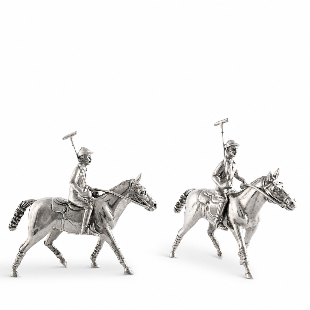Pewter Polo Player Salt & Pepper Set