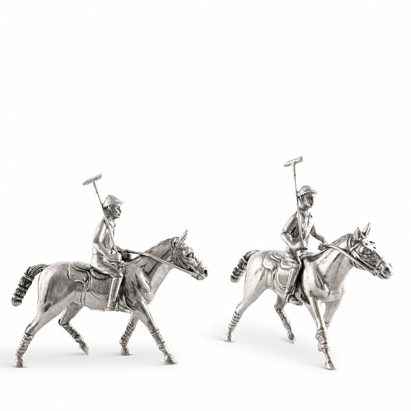 Pewter Polo Player Salt & Pepper Set