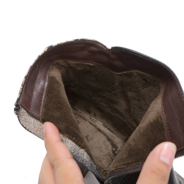 Baylor Retro Handmade Floral Ankle Boots