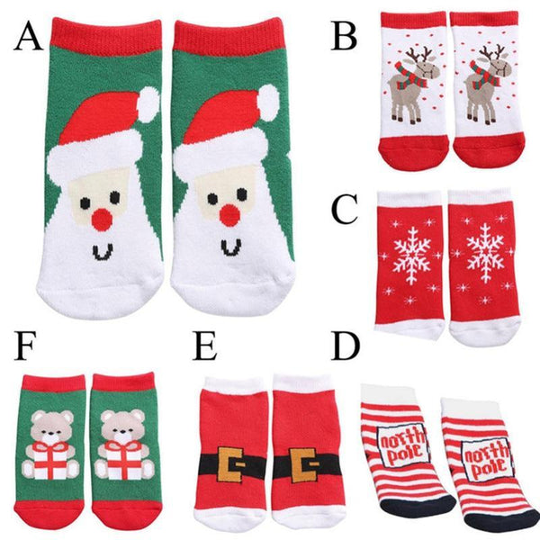 Unisex Baby Shoes Baby Boys Girls Winter Warm Santa Claus First Walkers Cute Christmas Baby Boots