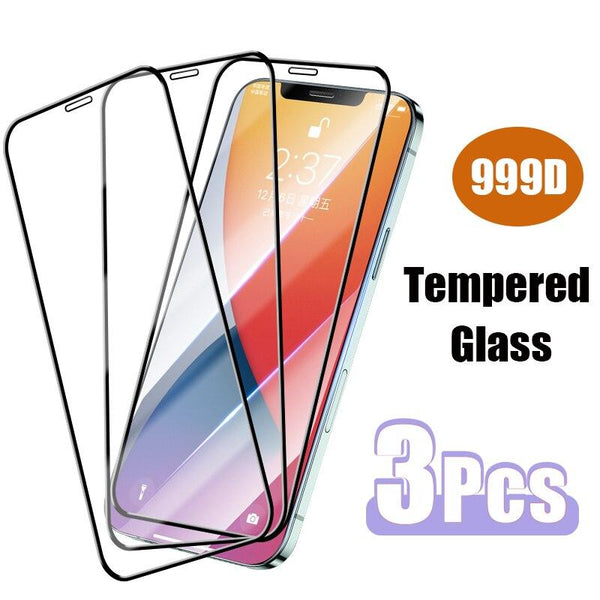 3PCS Full Cover Tempered Glass for iPhone 7 8 6 6S Plus SE 2020 Screen Protector for iPhone 13 12 11 XR X XS Max Pro Mini Glass Tempered Glass Screen Protector 5D Upgraded Full Cover Edge-to-Edge for iPhone