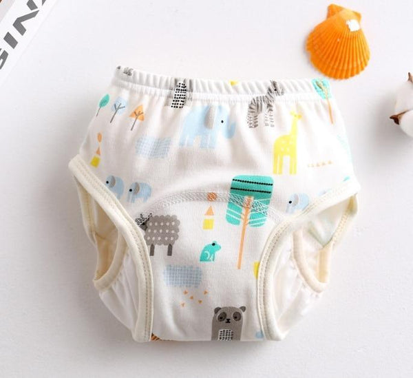 8-layer Pants Baby Diapers Reusable Training Pants Washable Cloth Diapers Waterproof Pants Nappies  With Leak-proof Side