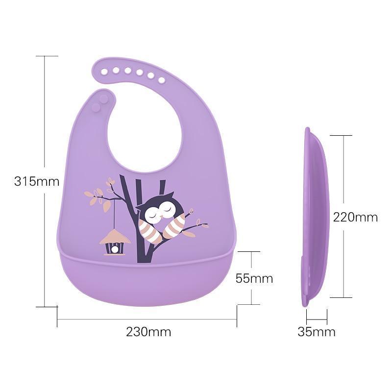 Adjustable Oil-proof  Food Grade Silicone Drool bib Soft And Comfortable Saliva Towel Lunch Baby Bib For Babies and Kids
