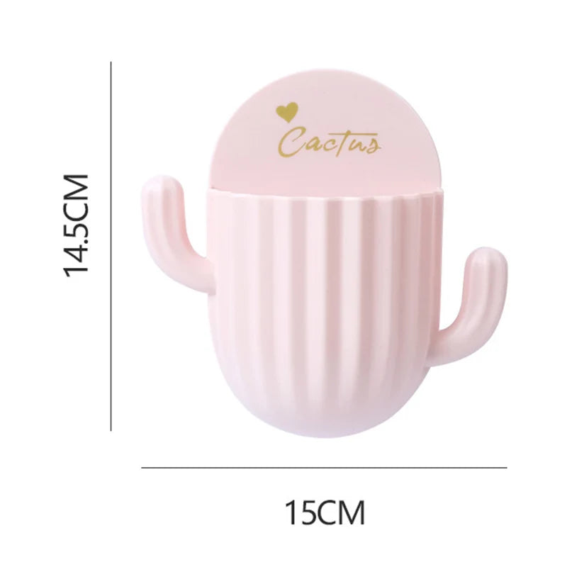 Self-adhesive Storage Rack for Kitchen, Bathroom Toothbrush Storage, Wall-mounted Holder, Bottom Hole Design, Home