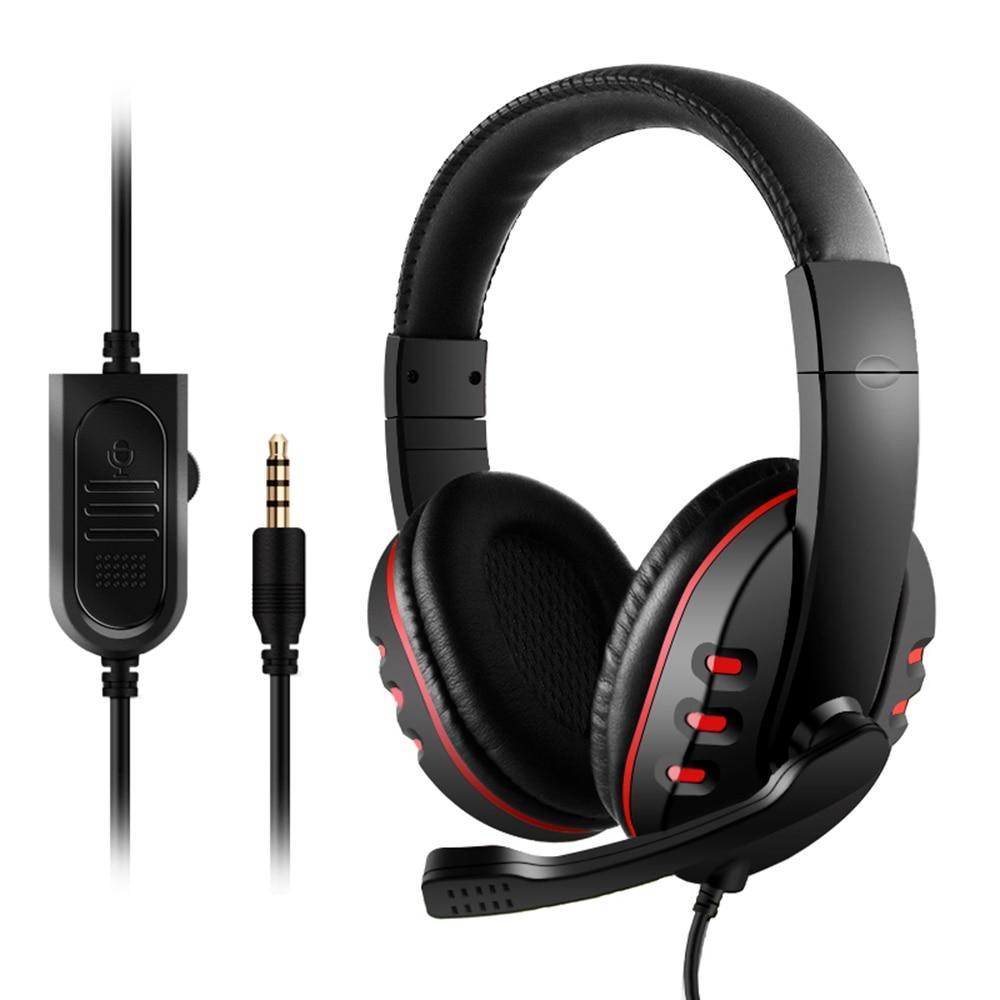 Gaming Headphones 3.5mm Wired Game Headset Noise Canceling Earphone with Microphone Volume Control for PC Laptop Smart Phone