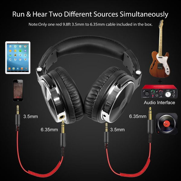 Proffesional Studio Luxury STEVVEX  Headphones Hifi Studio DJ Headphone Wired Monitor Music Gaming Headset Earphone For Phone Computer PC With Mic