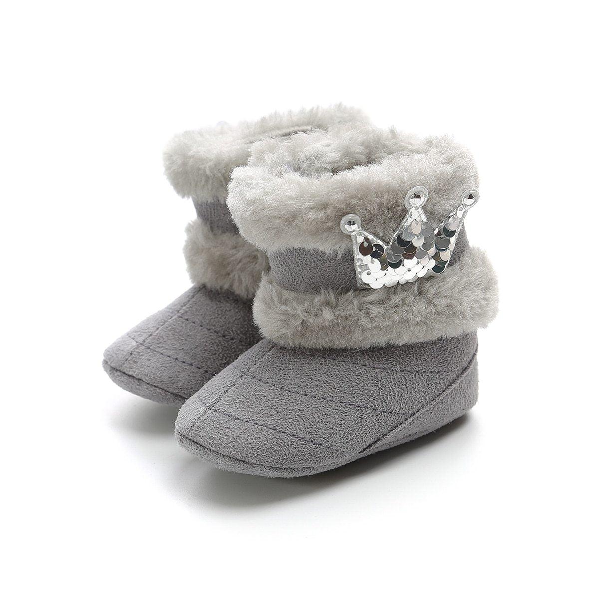Baby Girl Warm Newborn Infant Winter Babies Soft Boots Anti-slip Children Kids Girls Snow Shoes