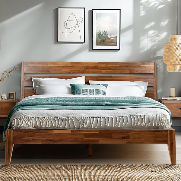 Acacia Emery Solid Wood Bed Frame Megsu