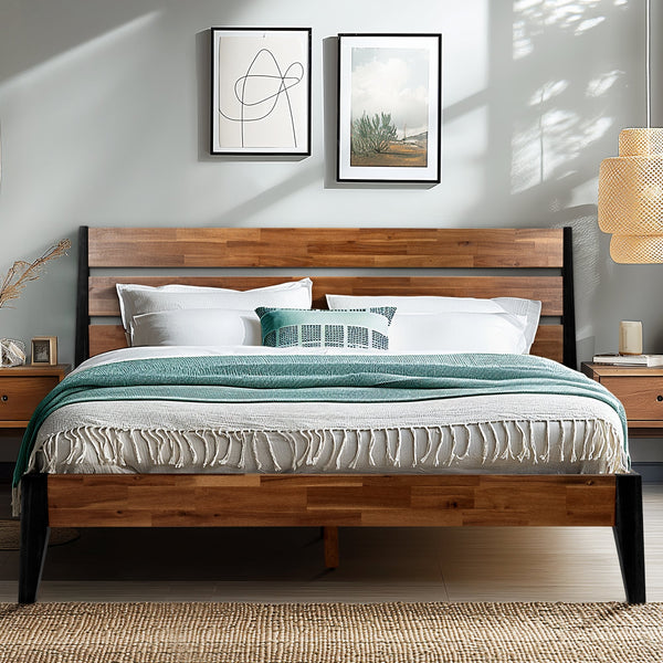 Acacia Emery Solid Wood Bed Frame Megsu