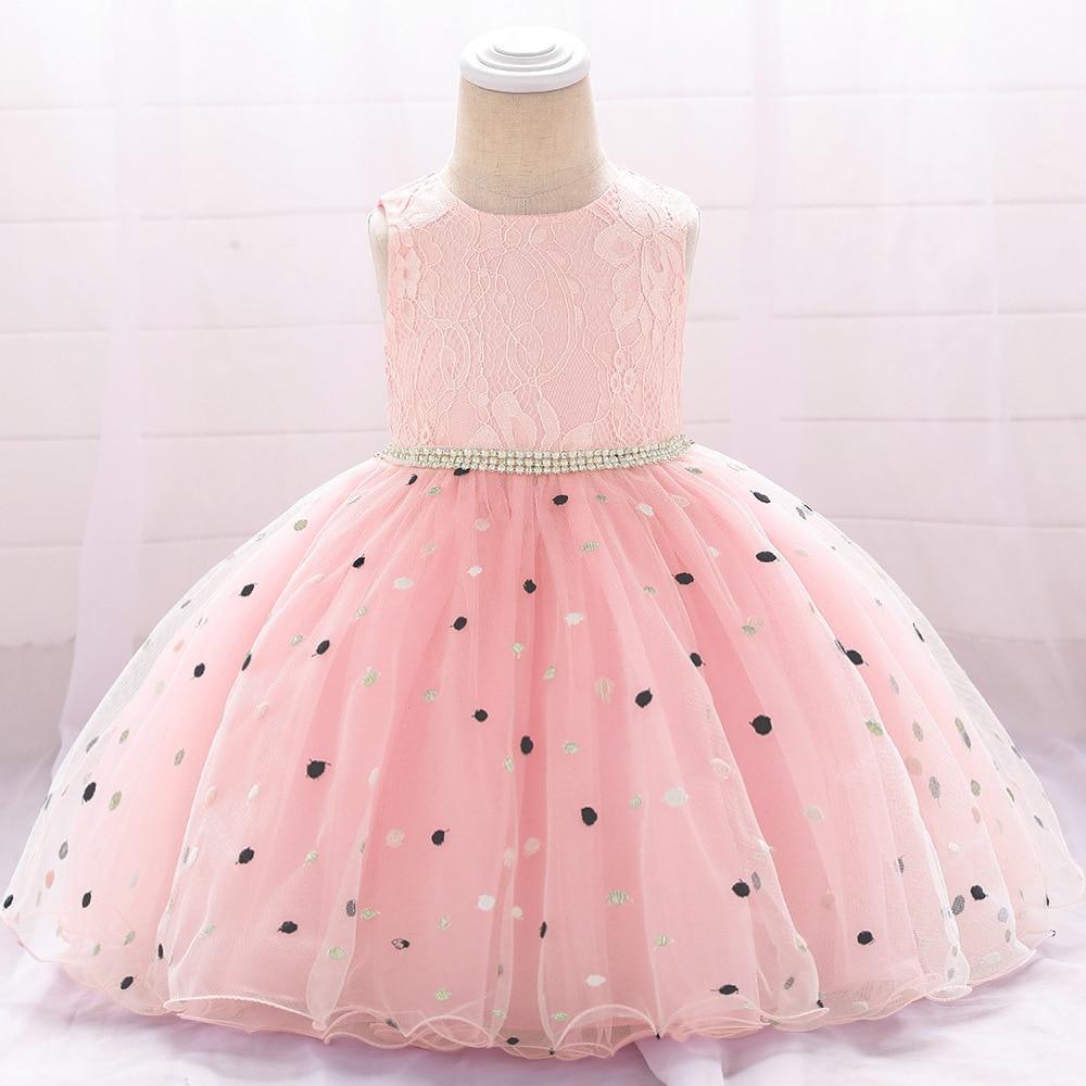 New Baby  Dots Printing Princess  Birthday Dress Ball Gown  Clothing Unique Design Perfect Gift