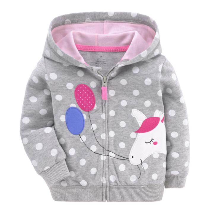 Luxury Printed New Trend Newborn Baby Hooded  Cotton Sweater For Baby Girl/boys In Elegant Modern Luxury Style With Unicorn