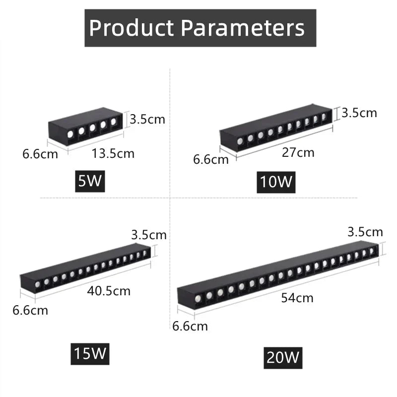 Modern Linear Grille Light
