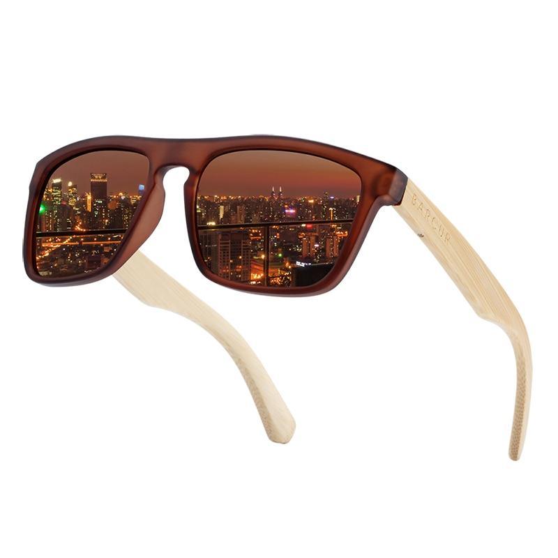 Polarized Bamboo Elegant Wood Sunglasses for Men and Women in Famous Retro Classic Style  Design With UV400 Protection