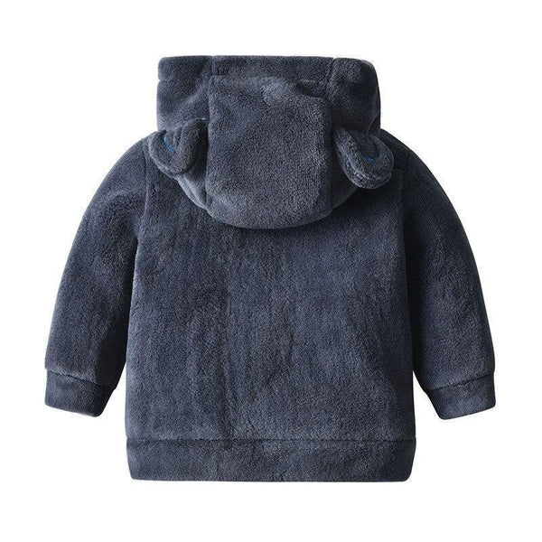 Newborn Baby Boys and Girls Jacket Autumn Winter Infant Cartoon Hooded Fleece Coat Warm Teddy Kids First Birthday Outfits 18 Months Jacket