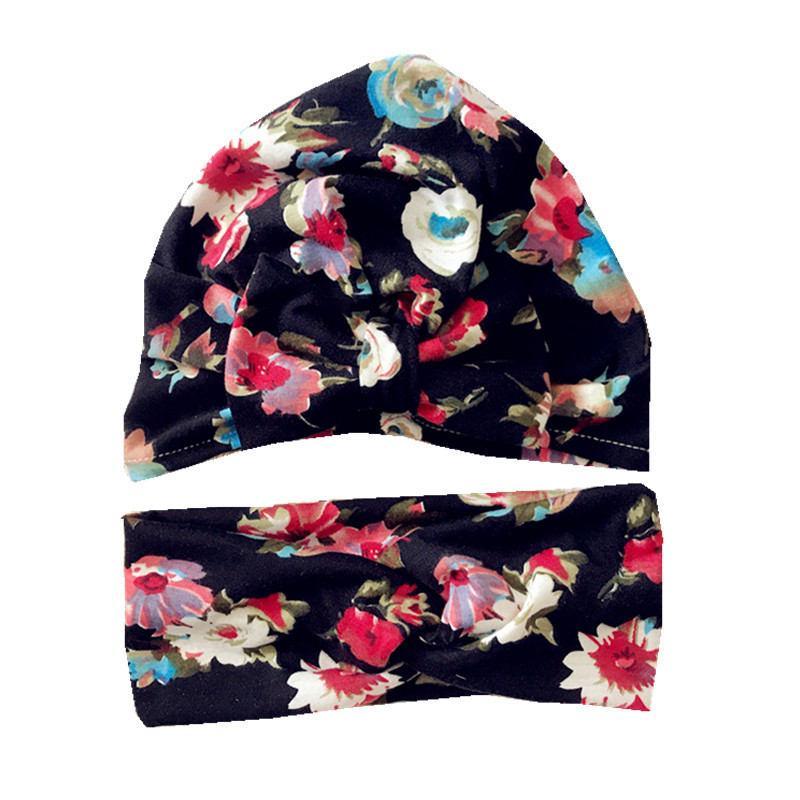 Luxury Mdoern Set 2PCS Baby and Mom Headbands Set Flower Bowknot Newborn Turban Cross-tied Mommy Headband Bow