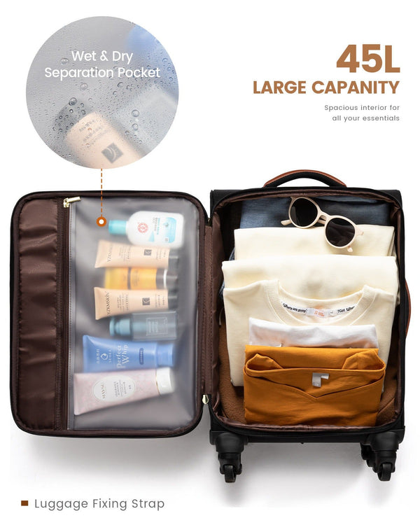 The Zymora™ Prime Suitcase by Camel Mountain – 45L, Fits Up To 16