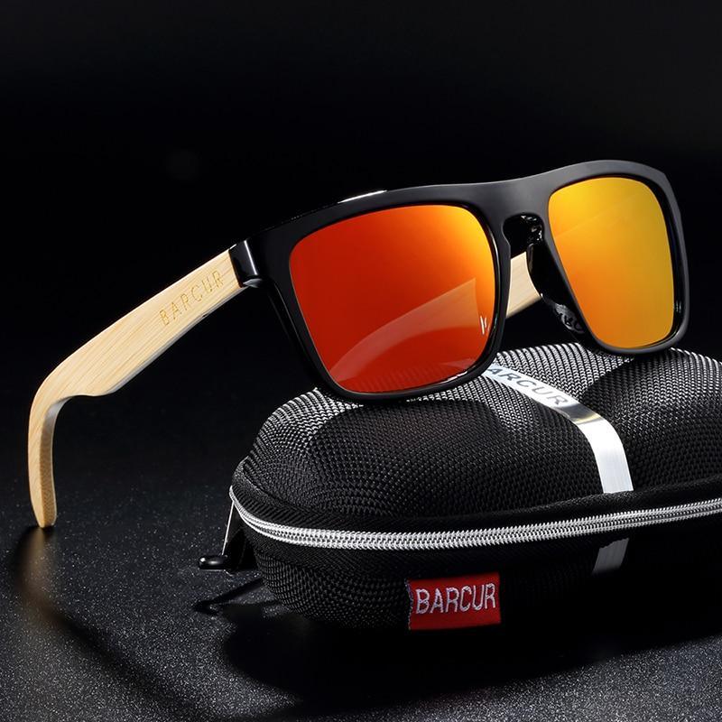 Polarized Bamboo Elegant Wood Sunglasses for Men and Women in Famous Retro Classic Style  Design With UV400 Protection