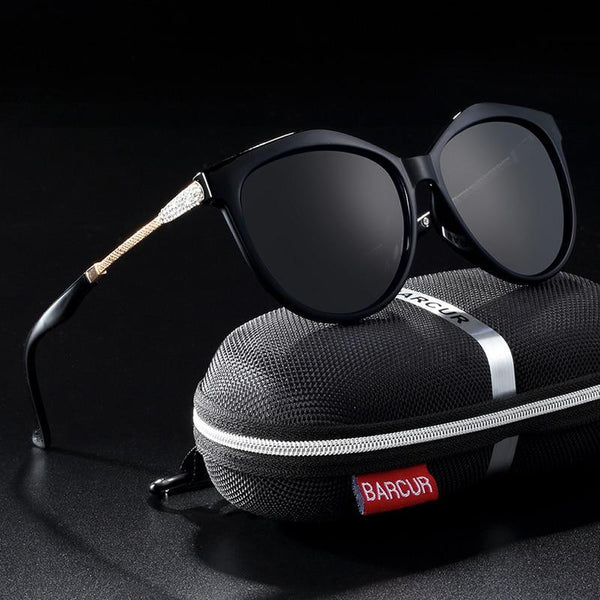 Polarized Cat Eye Sunglasses Women Gradient Round Sun glasses for Women oculos lunette de soleil femme