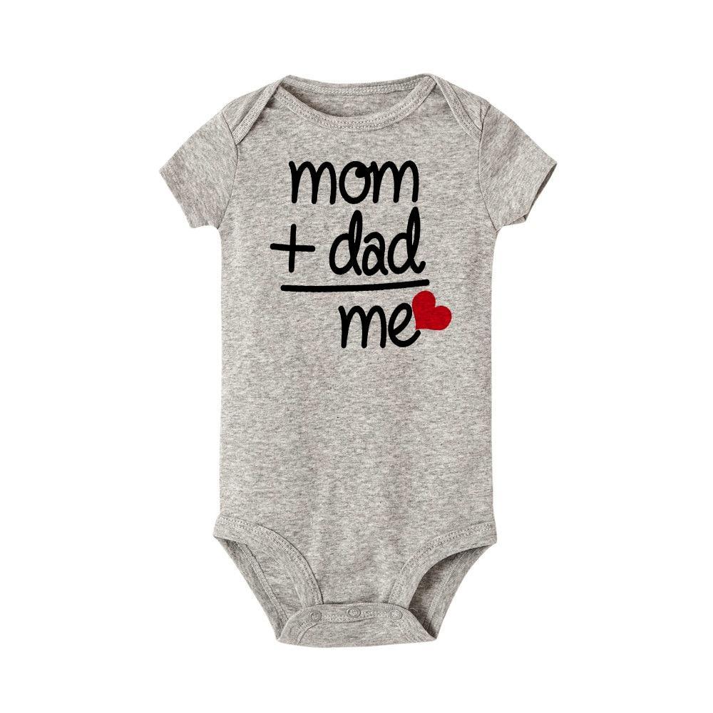 Modern Newborn Toddler Baby Boy Girl Dad +Mom Outfit Costume Romper Short Sleeve Clothes Jumpszuit for Baby Girl and Baby Boys