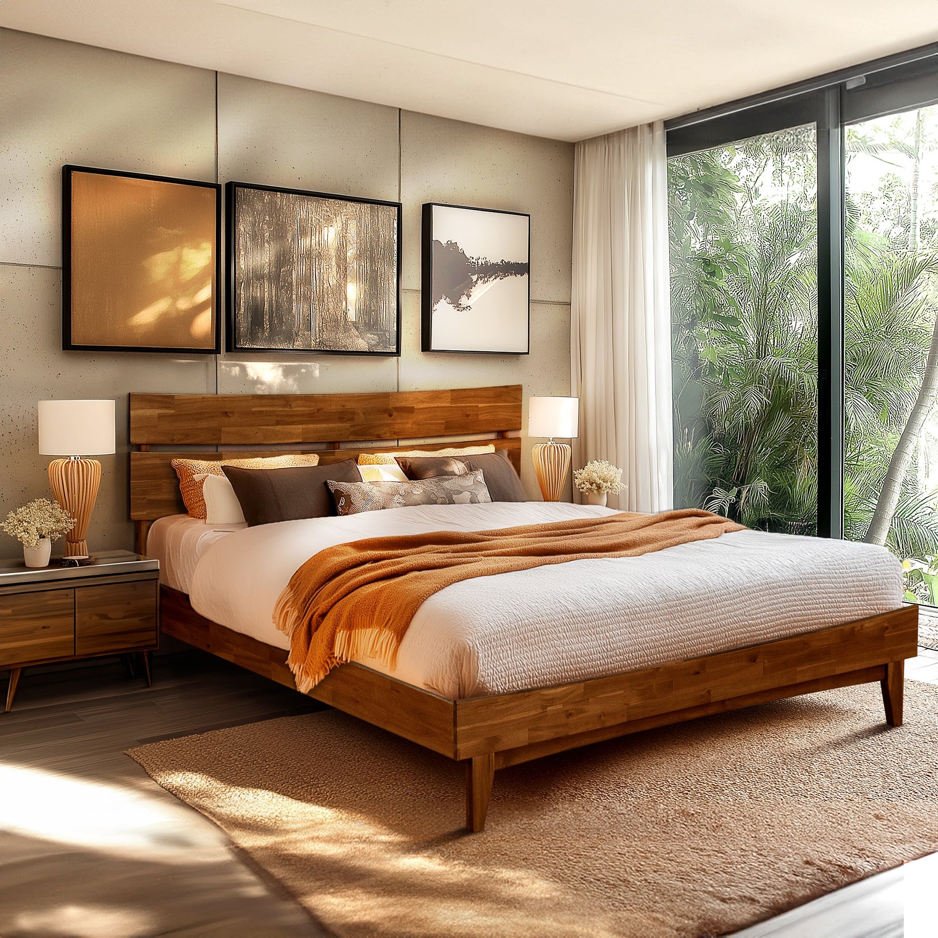 Acacia Aurora Solid Wood Bed Frame
