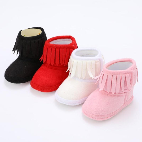 Cute Baby Infants Shoes Dot Knitting Boots Casual Non-slip Soft Soled Walking Shoes